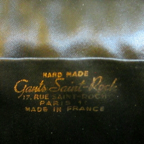 Art Deco Paris Gants Saint Roch Hand Made Black Satin French Embroidered Purse - Picture 3 of 11